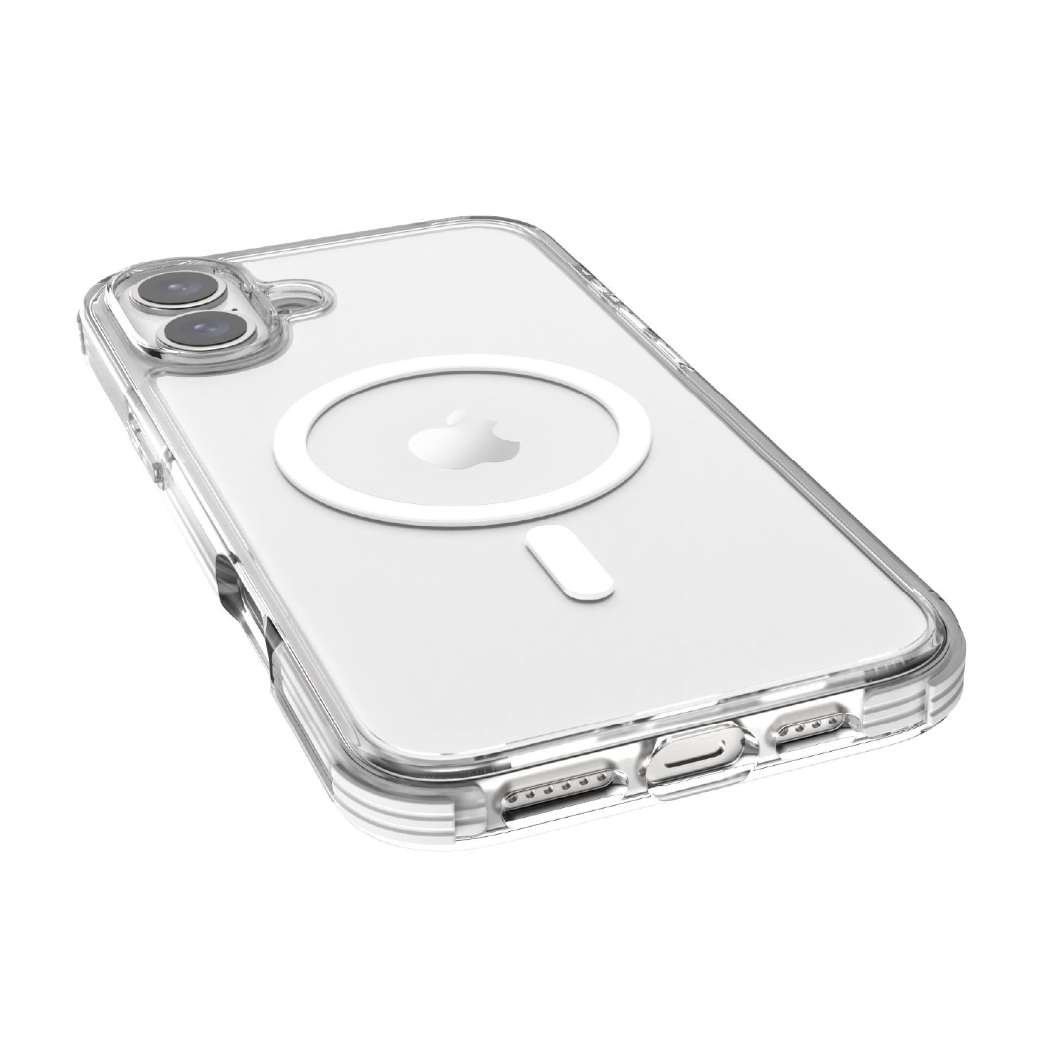 iPhone 16 Case - Klar - MagSafe Kompatibel - Weiß
