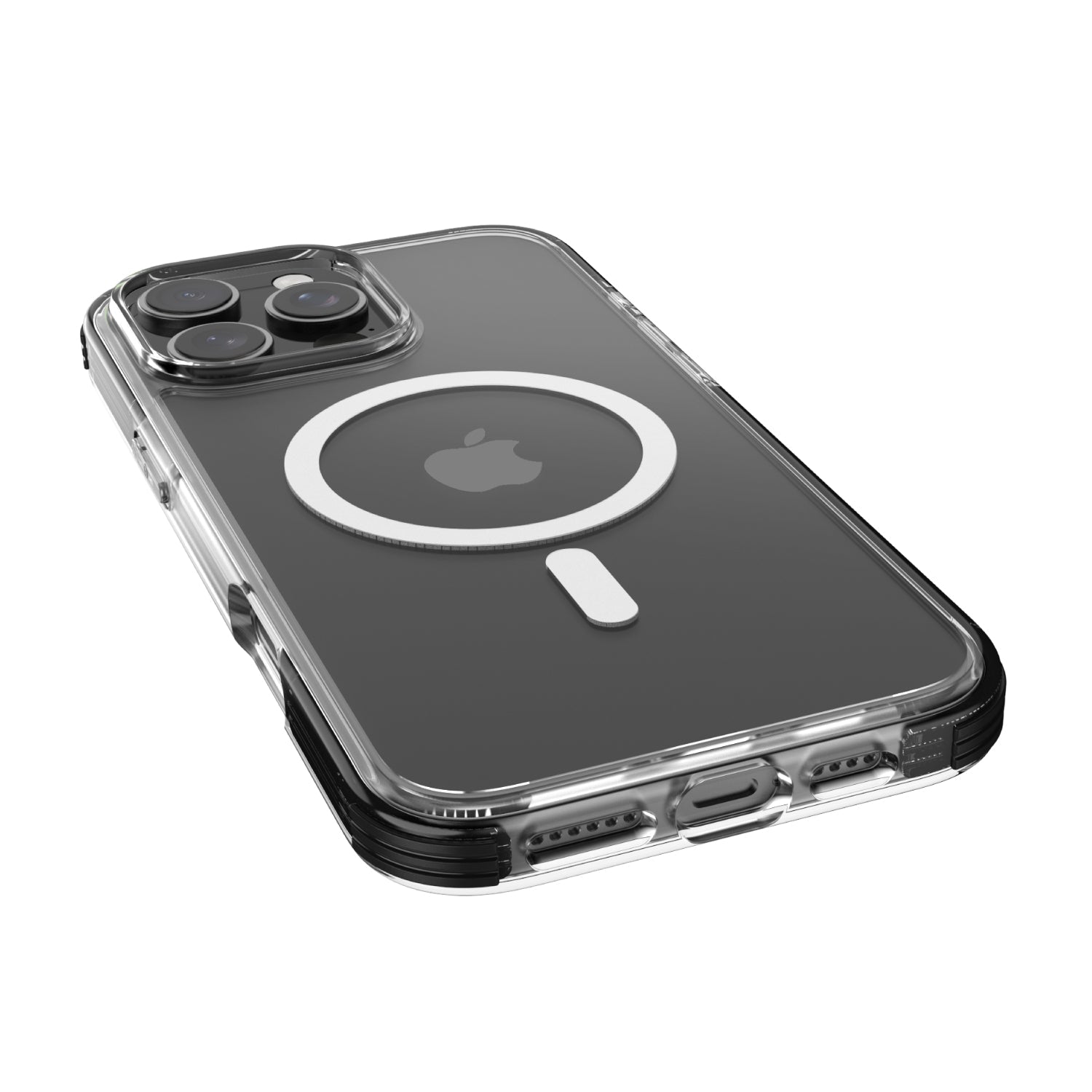iPhone 16 Pro Case - Klar - MagSafe Kompatibel - Schwarz