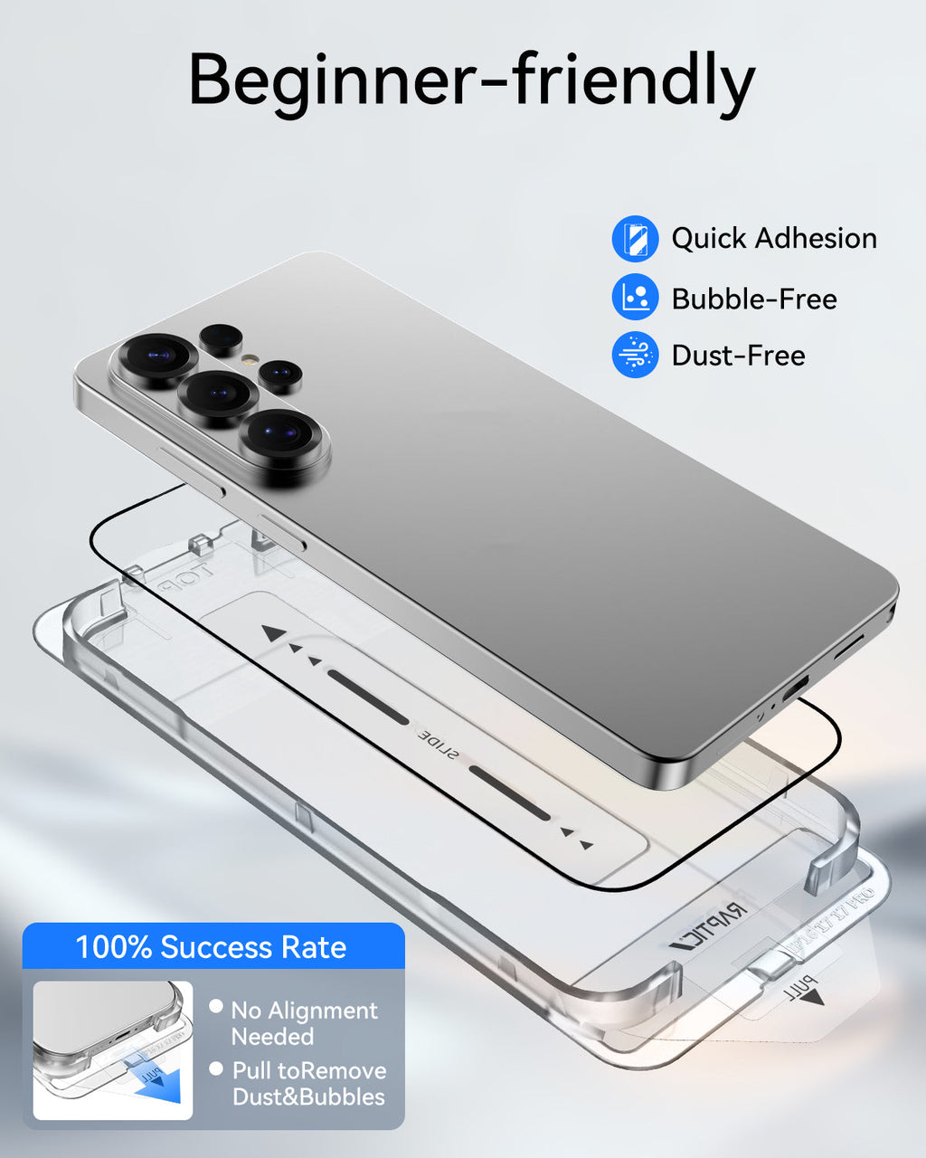 Raptic Air 2 in 1 gehärtetes Glasbündel-Kit für SAMSUNG Galaxy S26 UItra klar