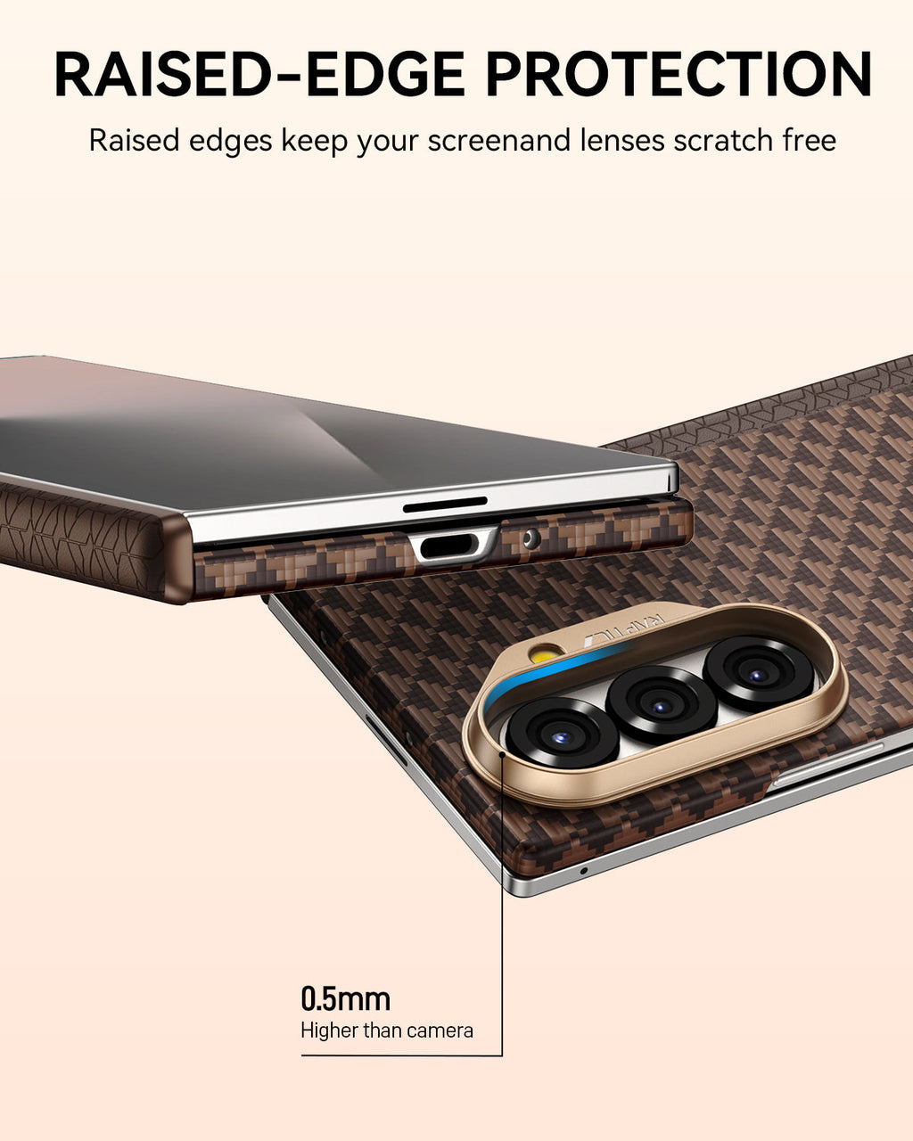 Samsung Galaxy Z Fold 7 Case - Aramid Fiber Skin - Profound- MagSafe Kompatibel - Humble