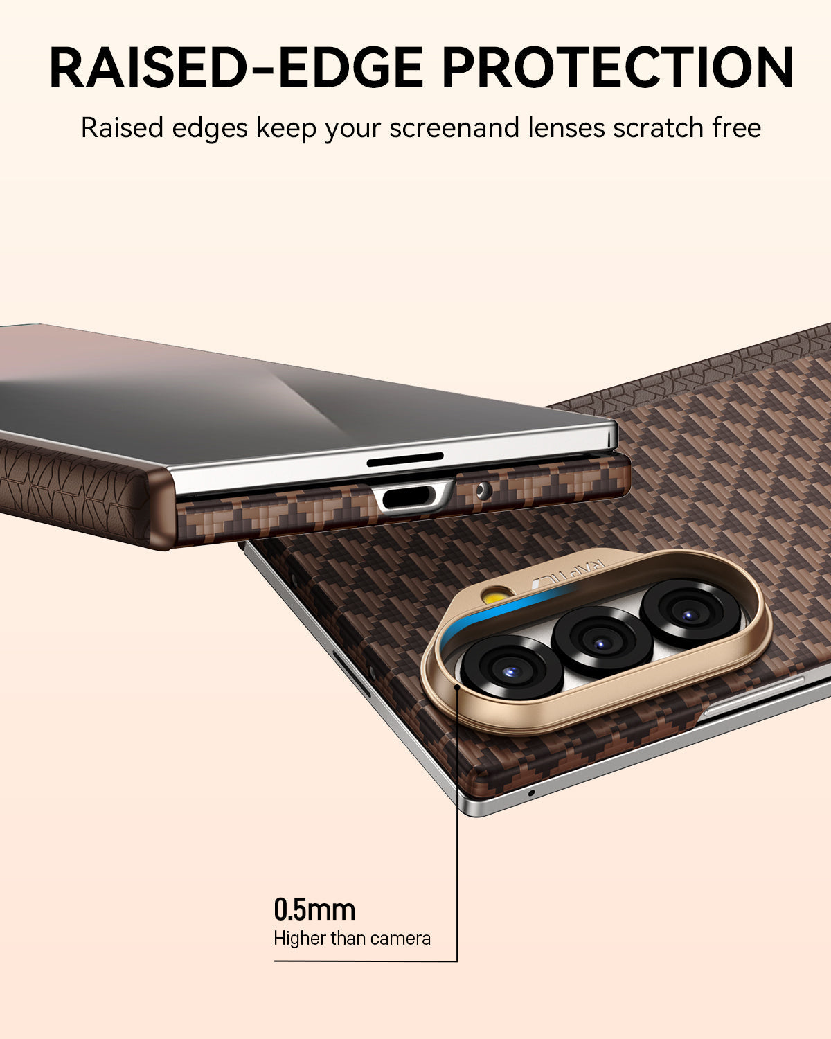 Samsung Galaxy Z Fold 7 Case - Aramid Fiber Skin - Profound- MagSafe Kompatibel - Humble