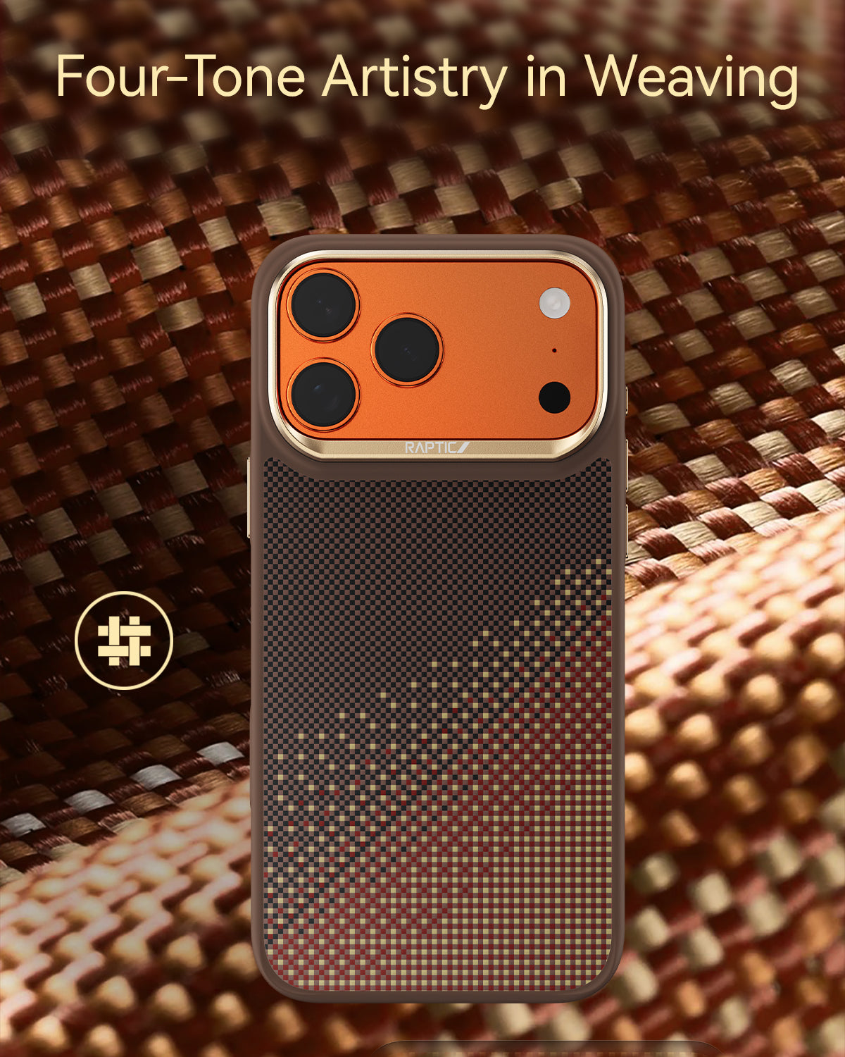 RAPTIC Aramid Dual Case für iPhone 17 Pro / 17 Pro Max- Serenity Amber
