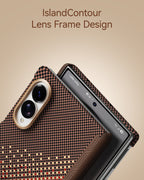 RAPTIC Slim Magnetic Protective Case für Samsung Galaxy Z Fold8/Z Fold8 Ultra Faltbarer Bildschirm mit Aramid Kevlar - Serenity Amber