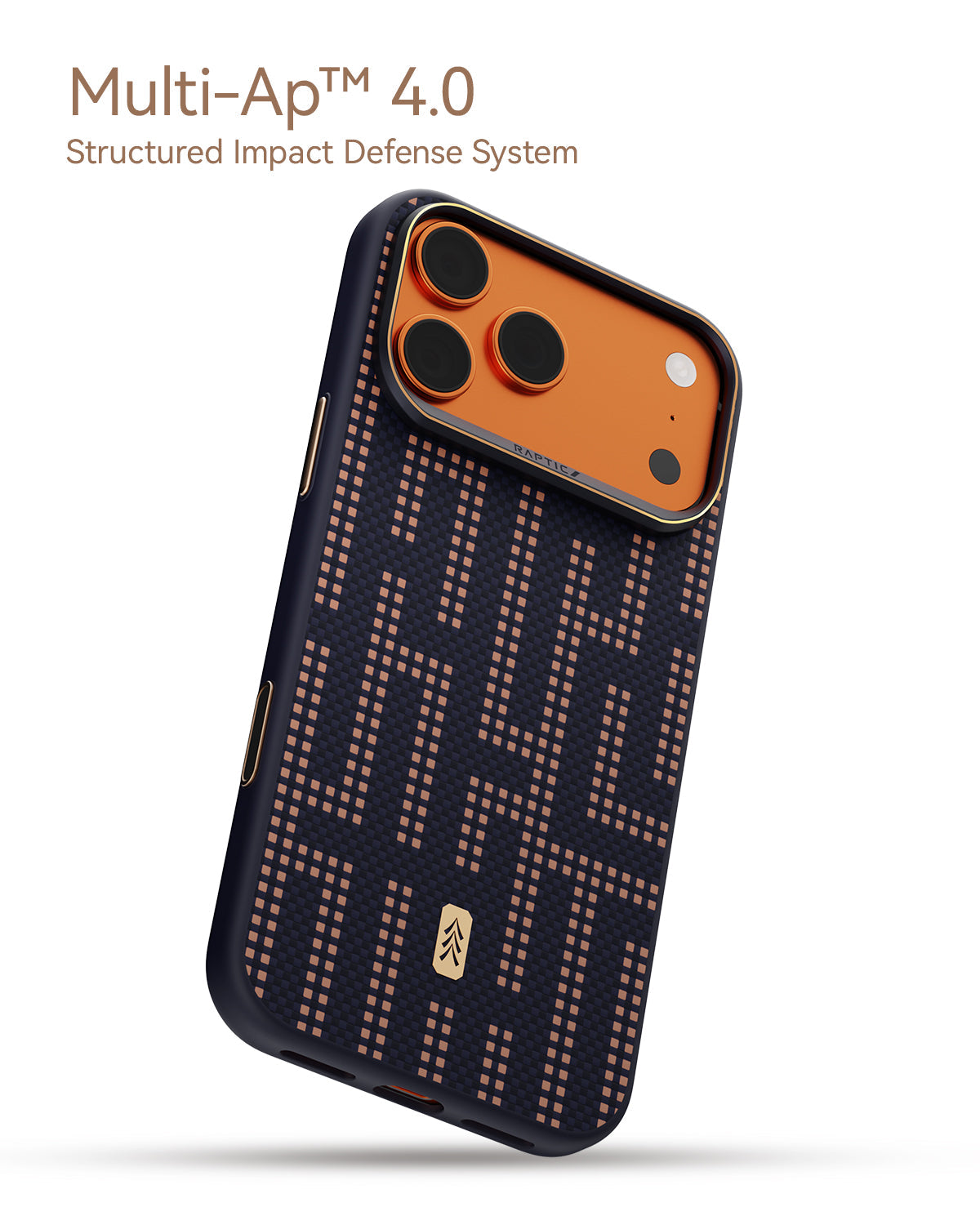 RAPTIC Aramid Dual Magsafe Telefongehäuse für iPhone 17 Pro / 17 Pro Max - Grid Wisdom