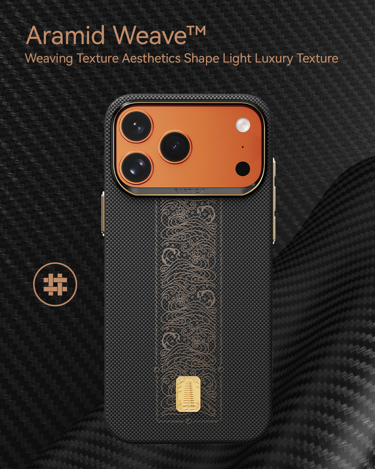 RAPTIC Aramid Skin Magsafe Telefongehäuse für iPhone 17 Pro / 17 Pro Max - Rise