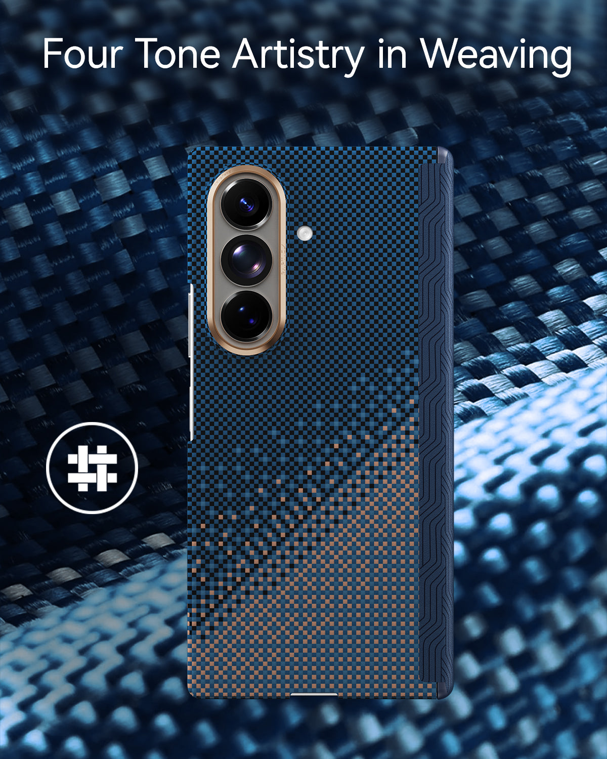 RAPTIC Slim Magnetic Protective Case für Samsung Galaxy Z Fold8/Z Fold8 Ultra Faltbarer Bildschirm mit Aramid Kevlar - Serenity Emerald