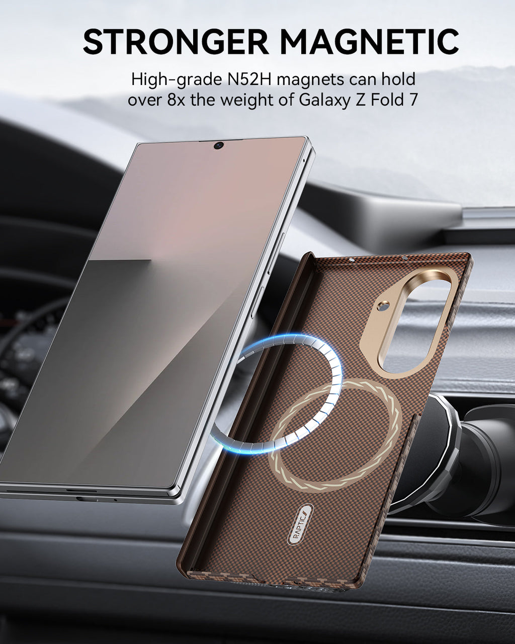 Samsung Galaxy Z Fold 7 Case - Aramid Fiber Skin - Profound- MagSafe Kompatibel - Humble