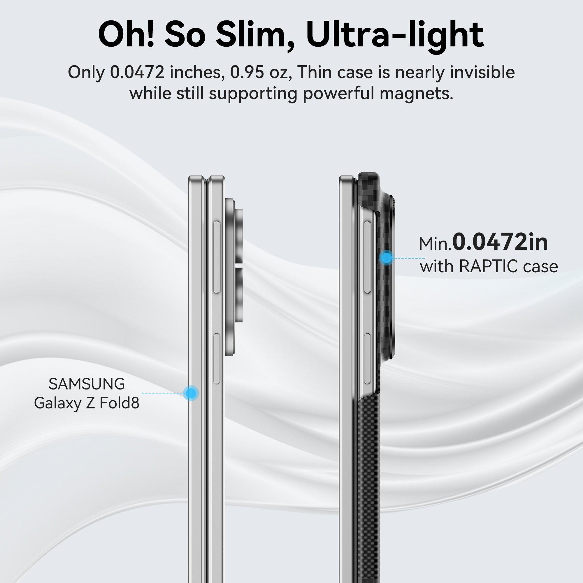 Ultradünnes Magnet-Kevlar-Aramid-Schutzgehäuse für Samsung Galaxy Z Fold8/Z Fold8 Ultra Faltbare Bildschirm Mondrian-Serie