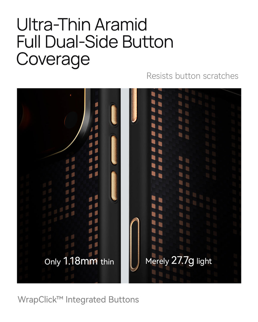 RAPTIC Aramid Dual Magsafe Telefongehäuse für iPhone 17 Pro / 17 Pro Max - Grid Valor