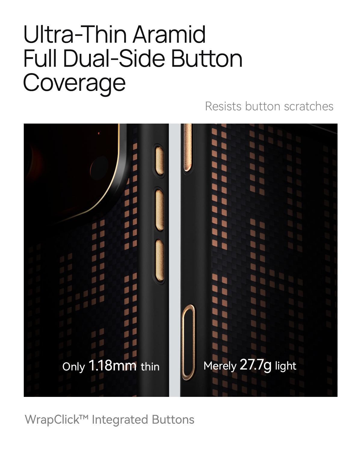 RAPTIC Aramid Dual Magsafe Telefongehäuse für iPhone 17 Pro / 17 Pro Max - Grid Valor