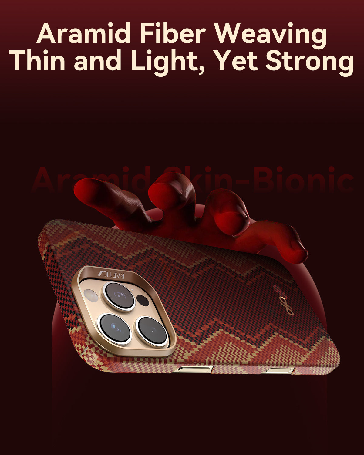iPhone 16 Pro Max Case - Aramid Fiber Skin - Profound- MagSafe Kompatibel - Schlange