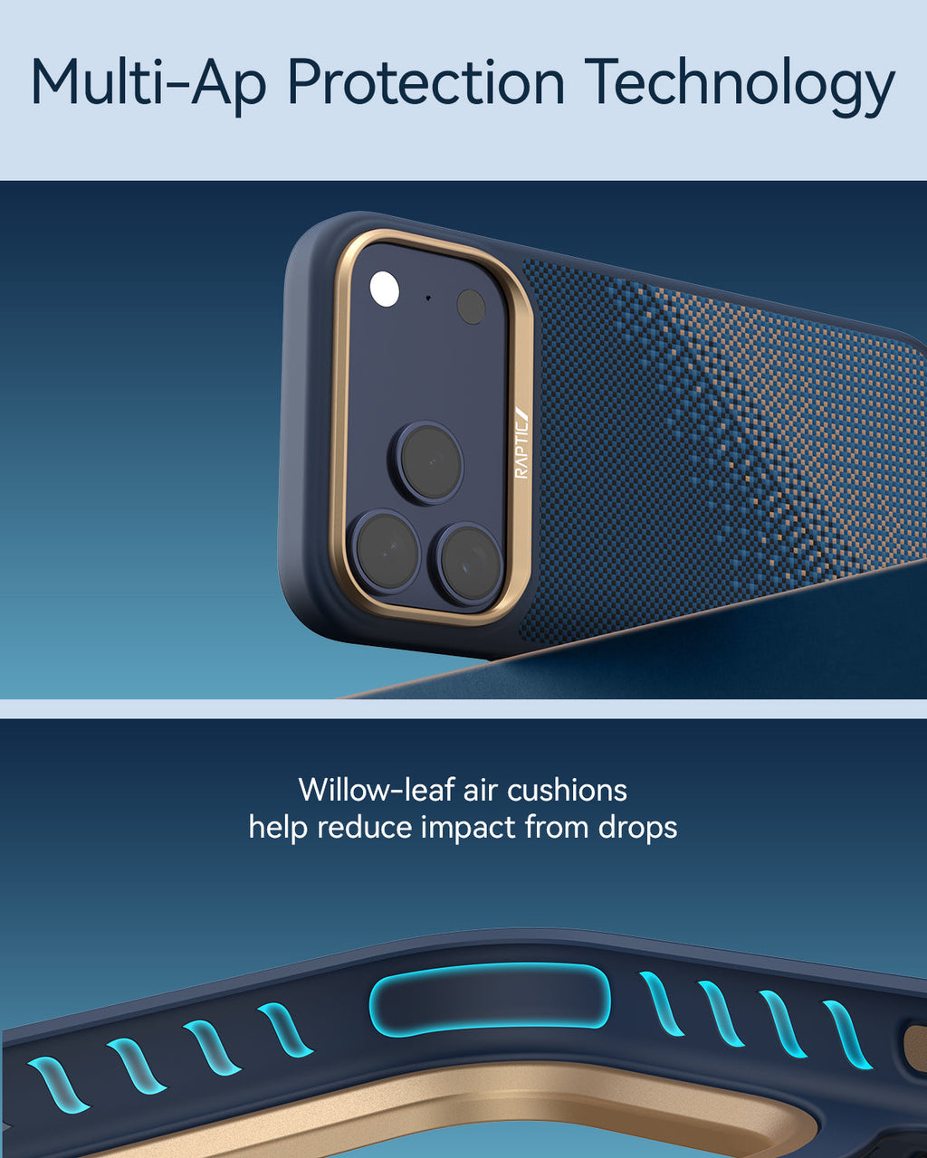 RAPTIC Aramid Dual Case für iPhone 17 Pro / 17 Pro Max- Serenity Emerald