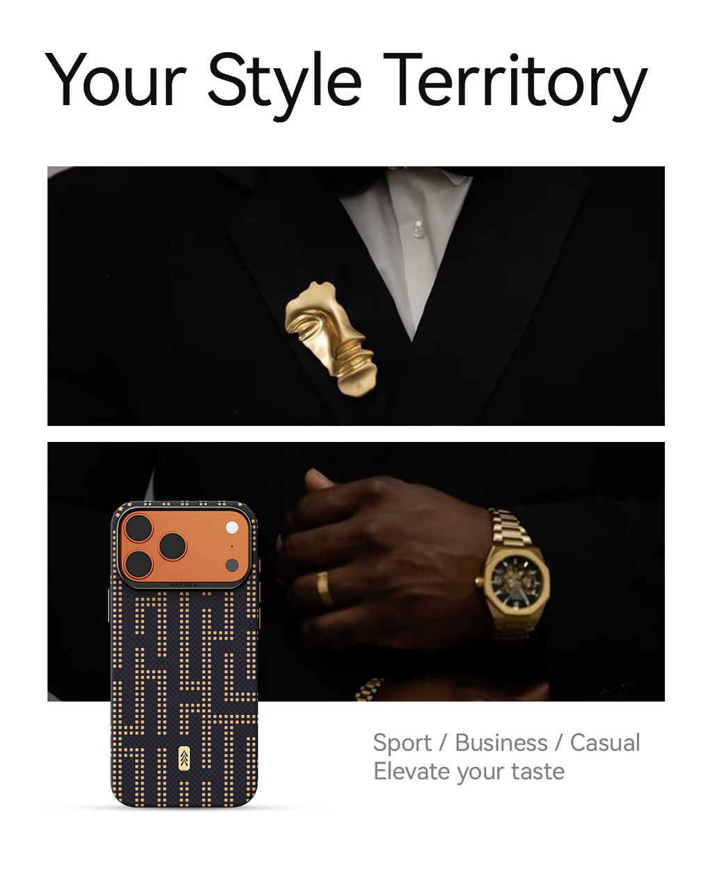 RAPTIC Aramid Skin Magsafe Telefongehäuse für iPhone 17 Pro / 17 Pro Max-Grid Valor