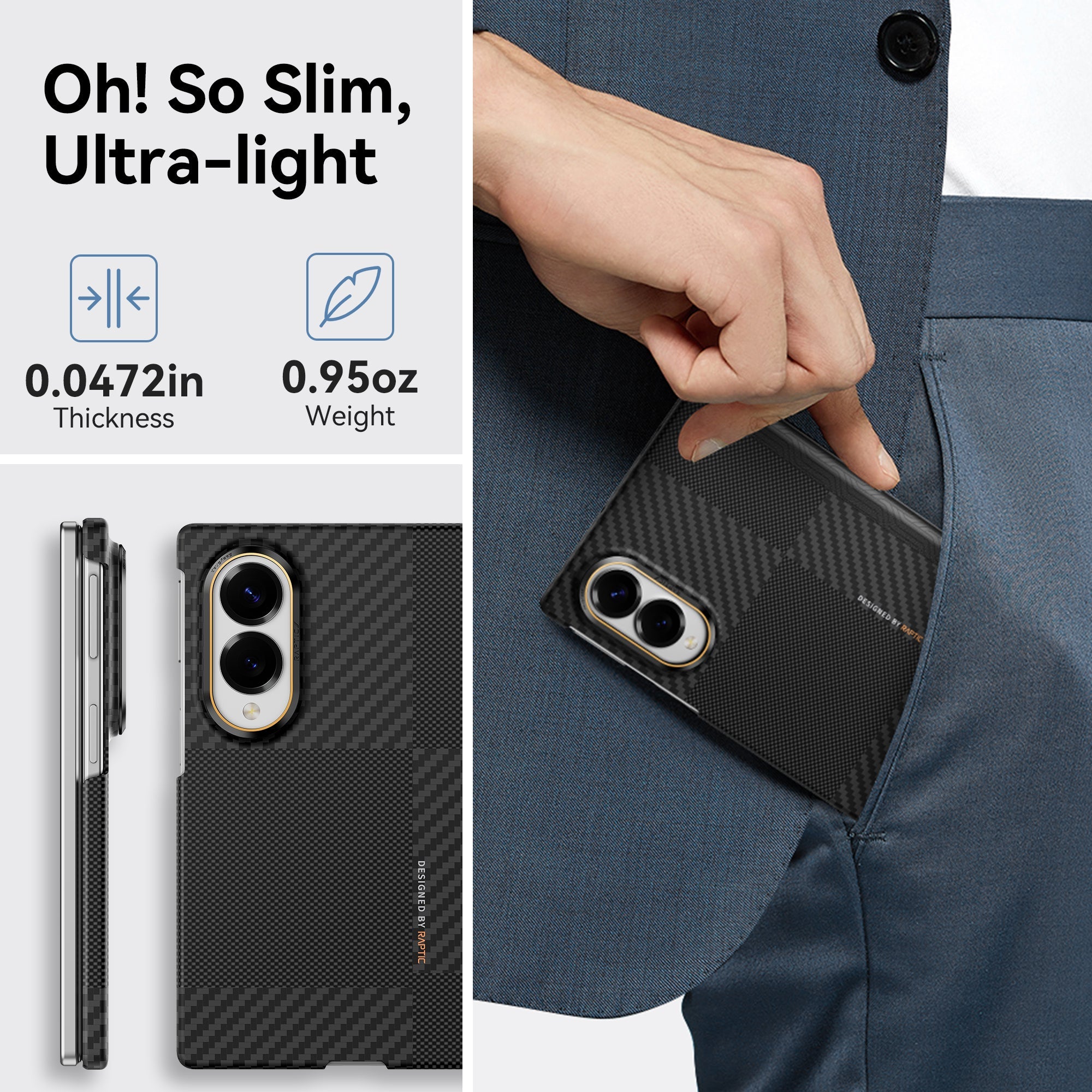 Ultradünnes Magnet-Kevlar-Aramid-Schutzgehäuse für Samsung Galaxy Z Fold8/Z Fold8 Ultra Faltbare Bildschirm Mondrian-Serie
