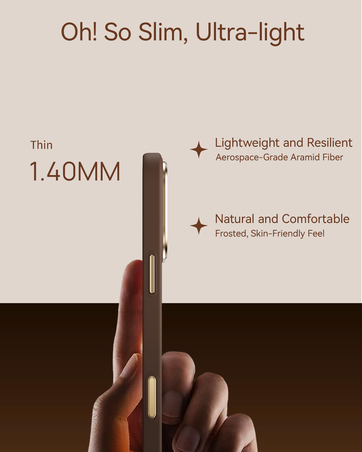 RAPTIC Aramid Dual Case für iPhone 17 Pro / 17 Pro Max- Serenity Amber