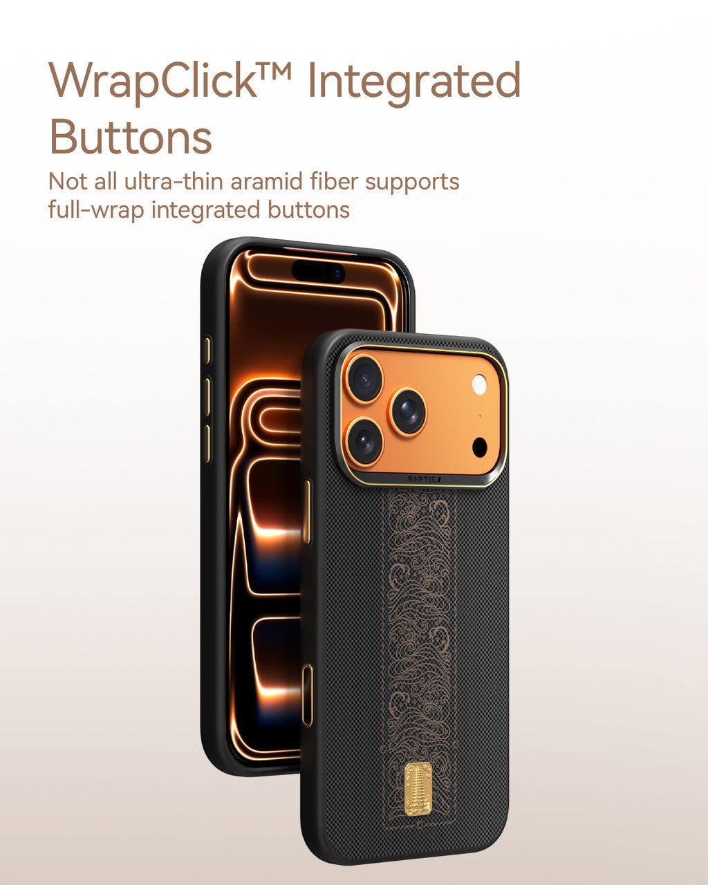 RAPTIC Aramid Dual Magsafe Telefongehäuse für iPhone 17 Pro / 17 Pro Max - Rise