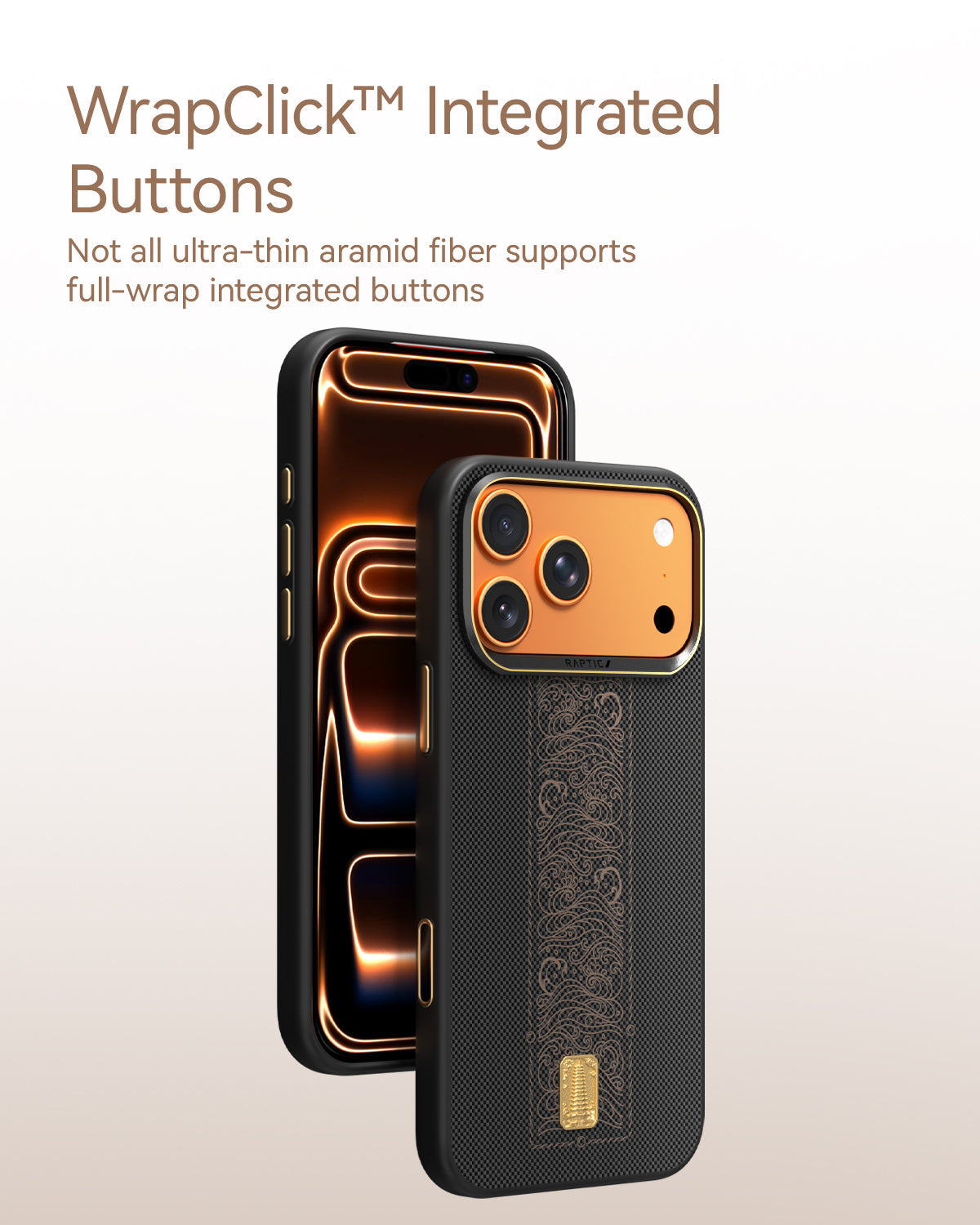 RAPTIC Aramid Dual Magsafe Telefongehäuse für iPhone 17 Pro / 17 Pro Max - Rise