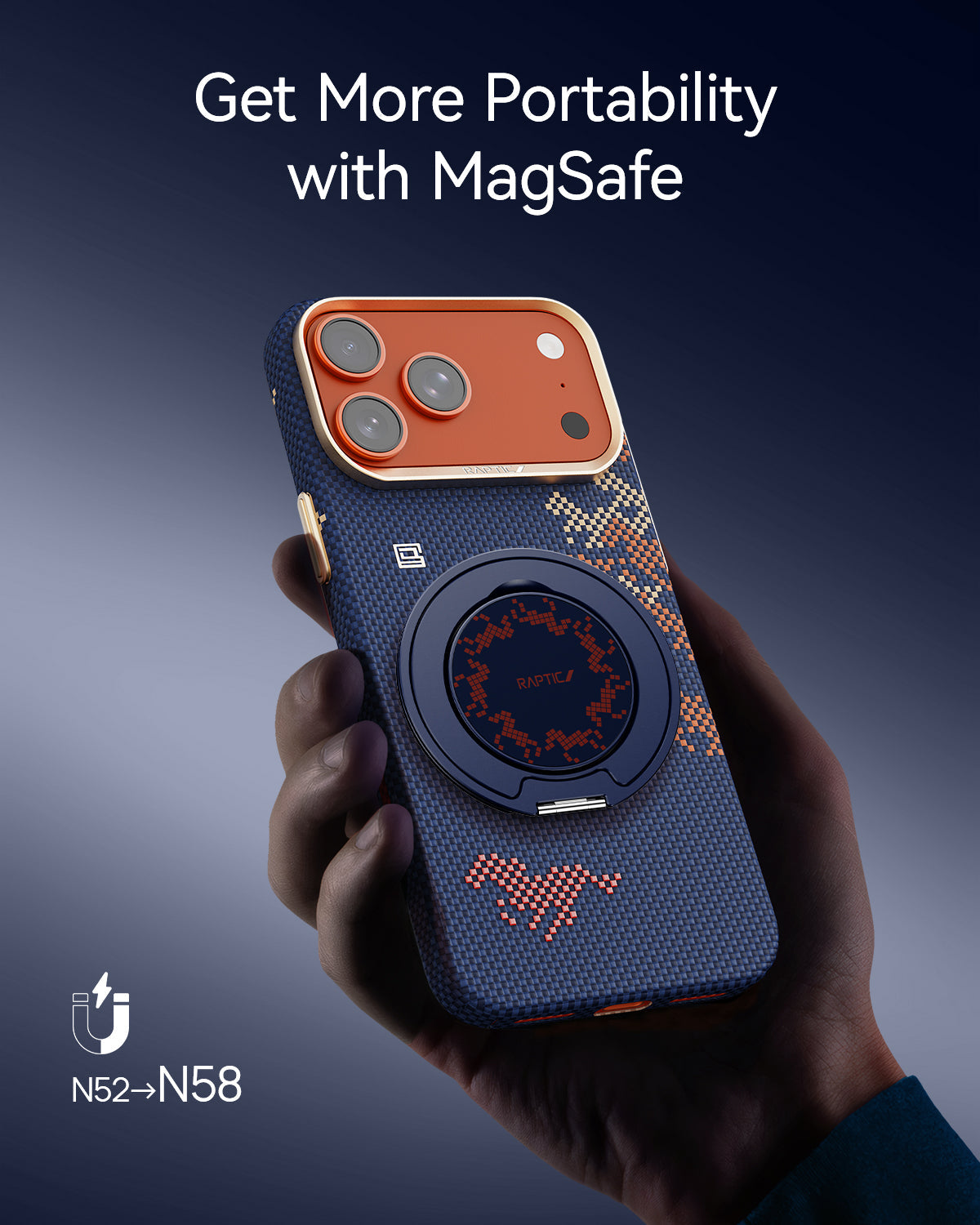 Raptic Aramid Skin für iPhone 17 Pro / iPhone 17 Pro Max - Ritterliche Vanguard