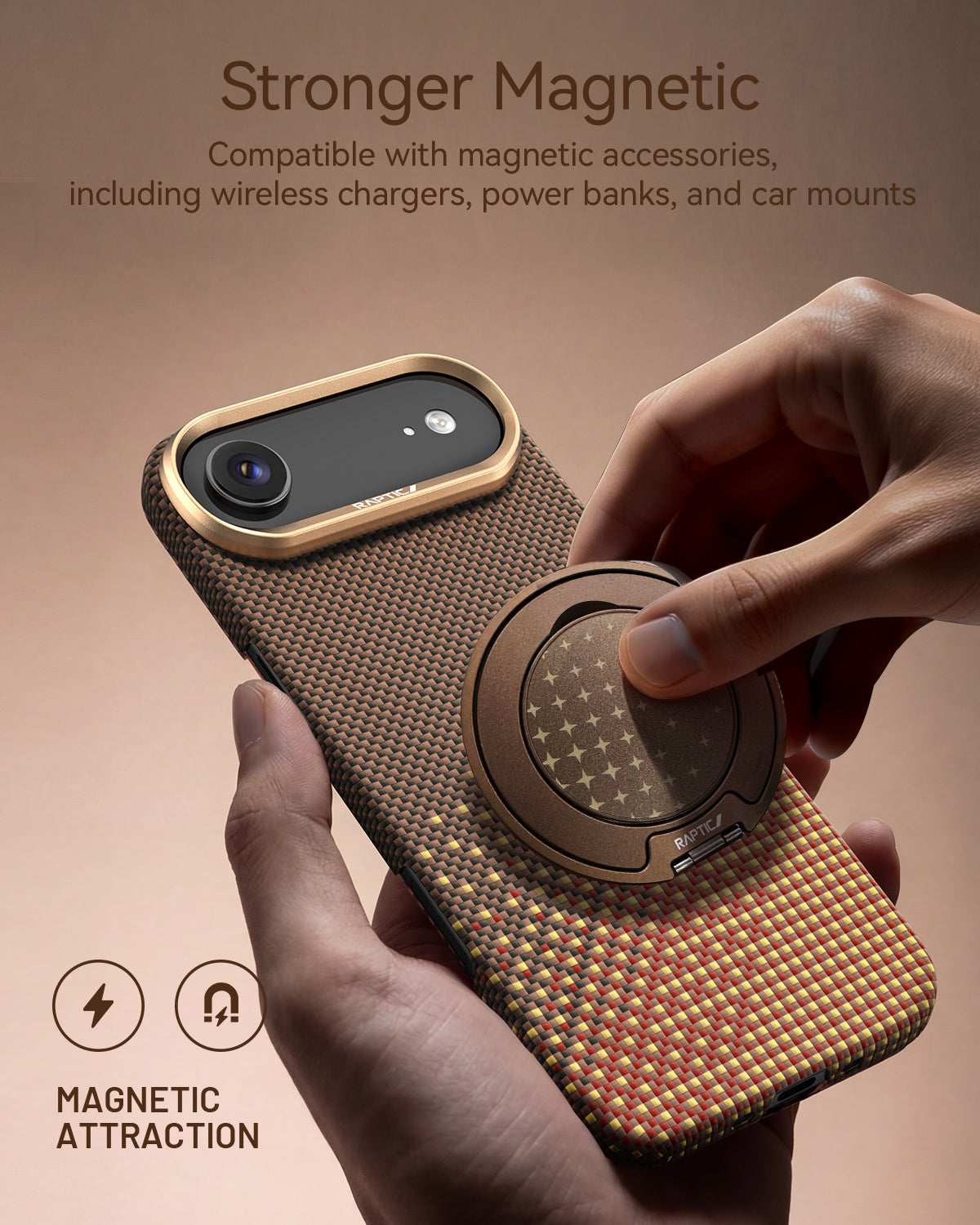 RAPTIC Aramid Skin Case für iPhone Air- Serenity Amber
