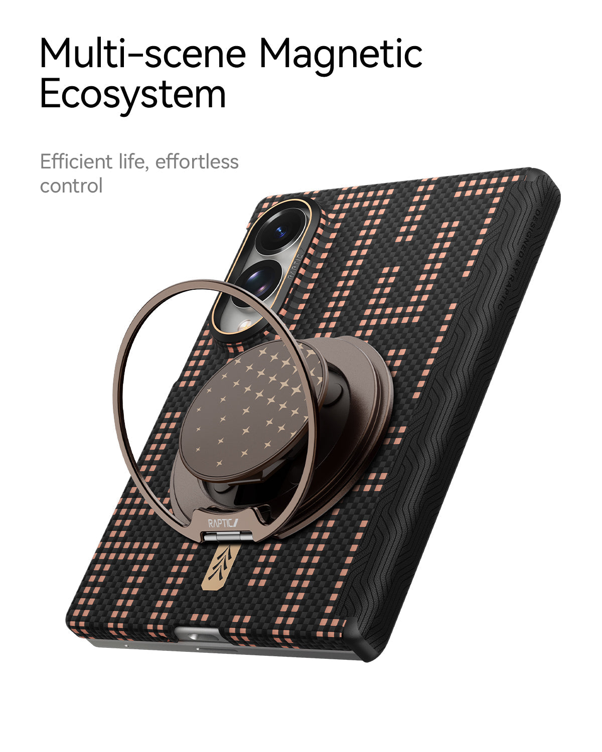 RAPTIC Slim Magnetic Protective Case für Samsung Galaxy Z Fold8/Z Fold8 Ultra Faltbarer Bildschirm mit Aramid Kevlar