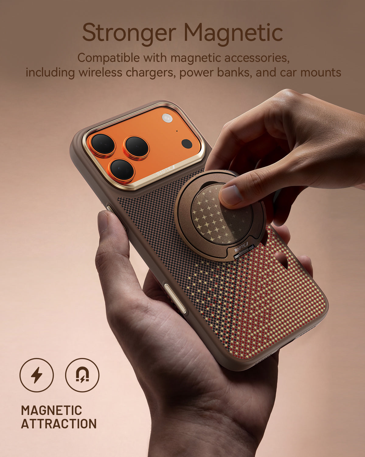 RAPTIC Aramid Dual Case für iPhone 17 Pro / 17 Pro Max- Serenity Amber