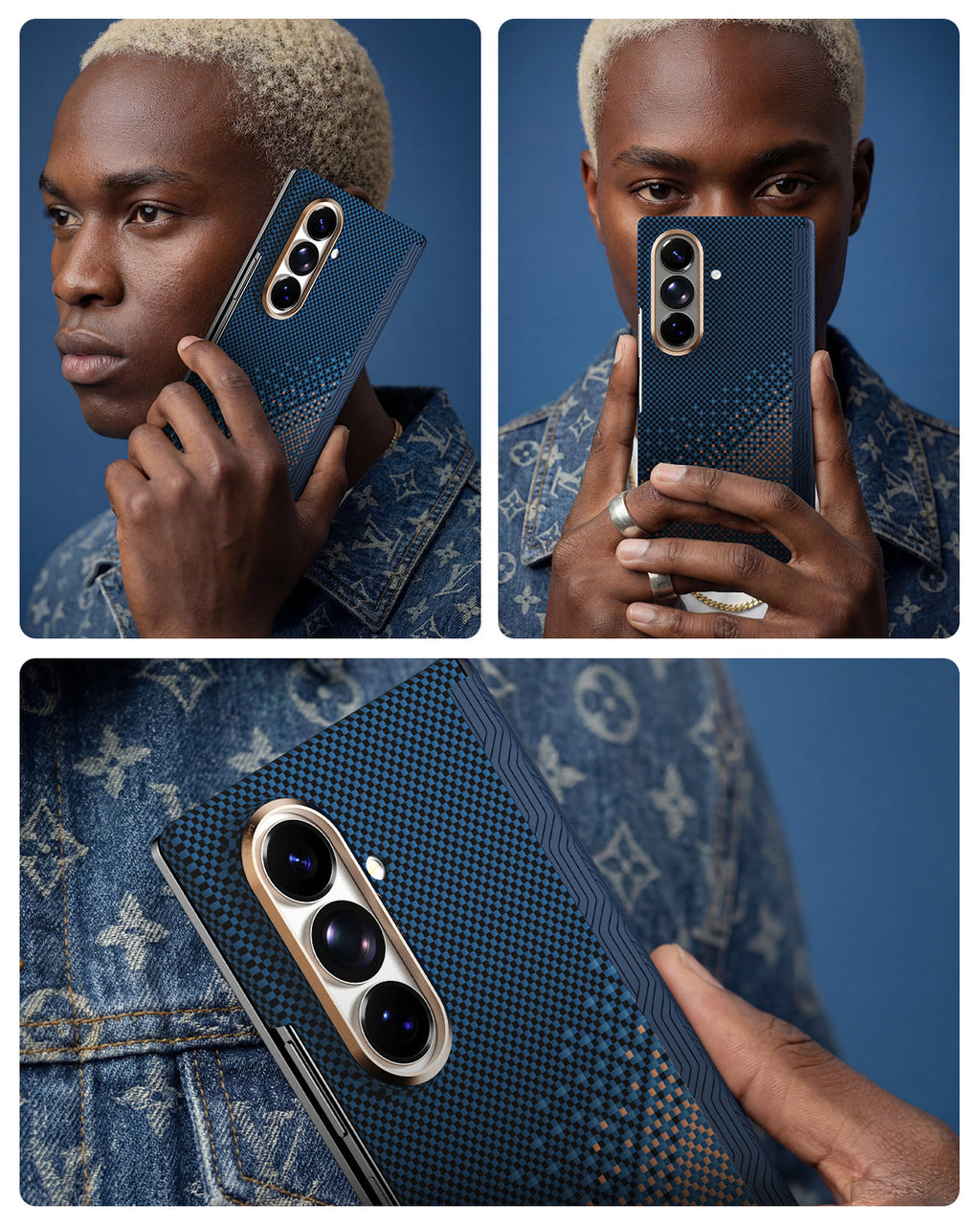 RAPTIC Slim Magnetic Protective Case für Samsung Galaxy Z Fold8/Z Fold8 Ultra Faltbarer Bildschirm mit Aramid Kevlar - Serenity Emerald