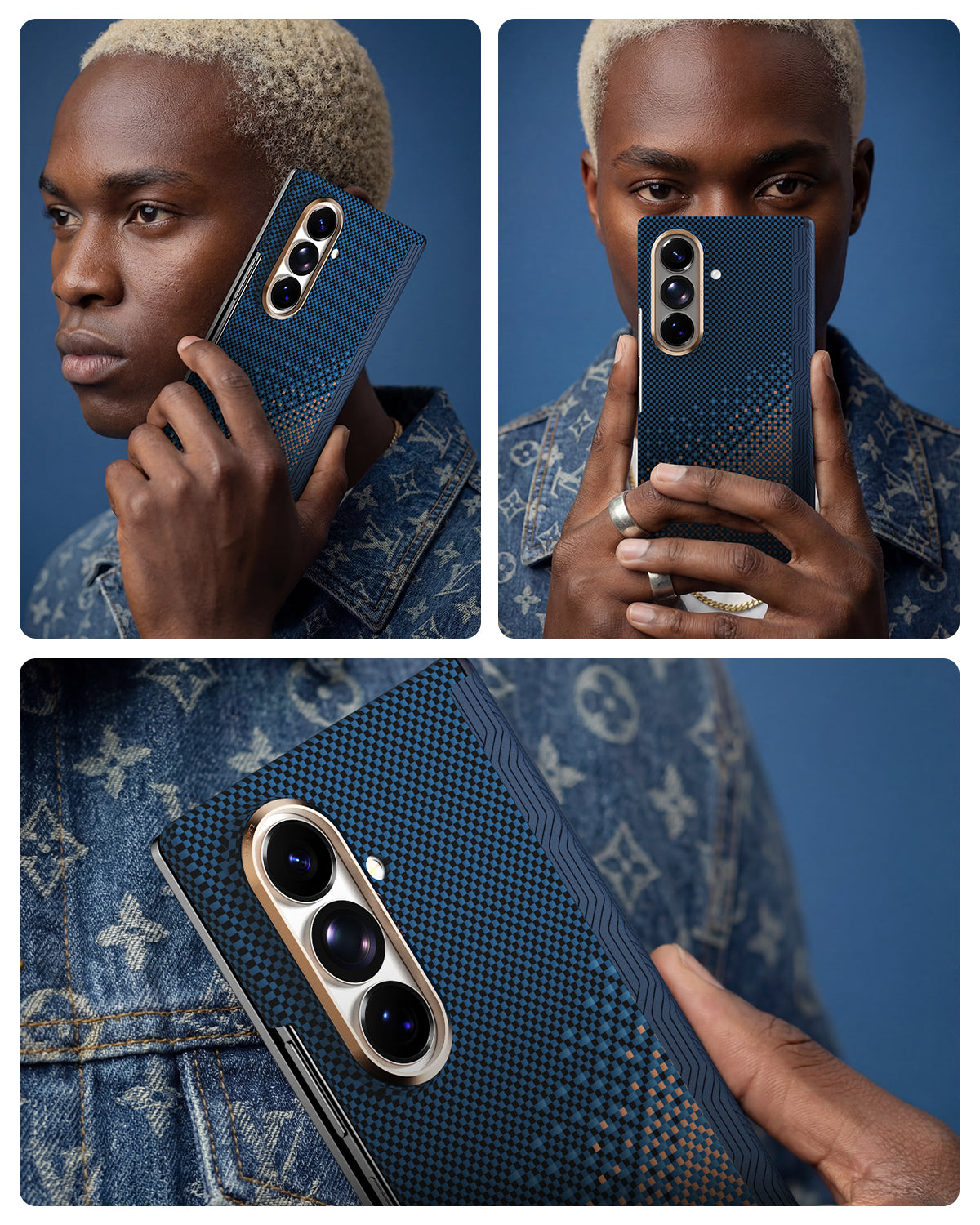 RAPTIC Slim Magnetic Protective Case für Samsung Galaxy Z Fold8/Z Fold8 Ultra Faltbarer Bildschirm mit Aramid Kevlar - Serenity Emerald