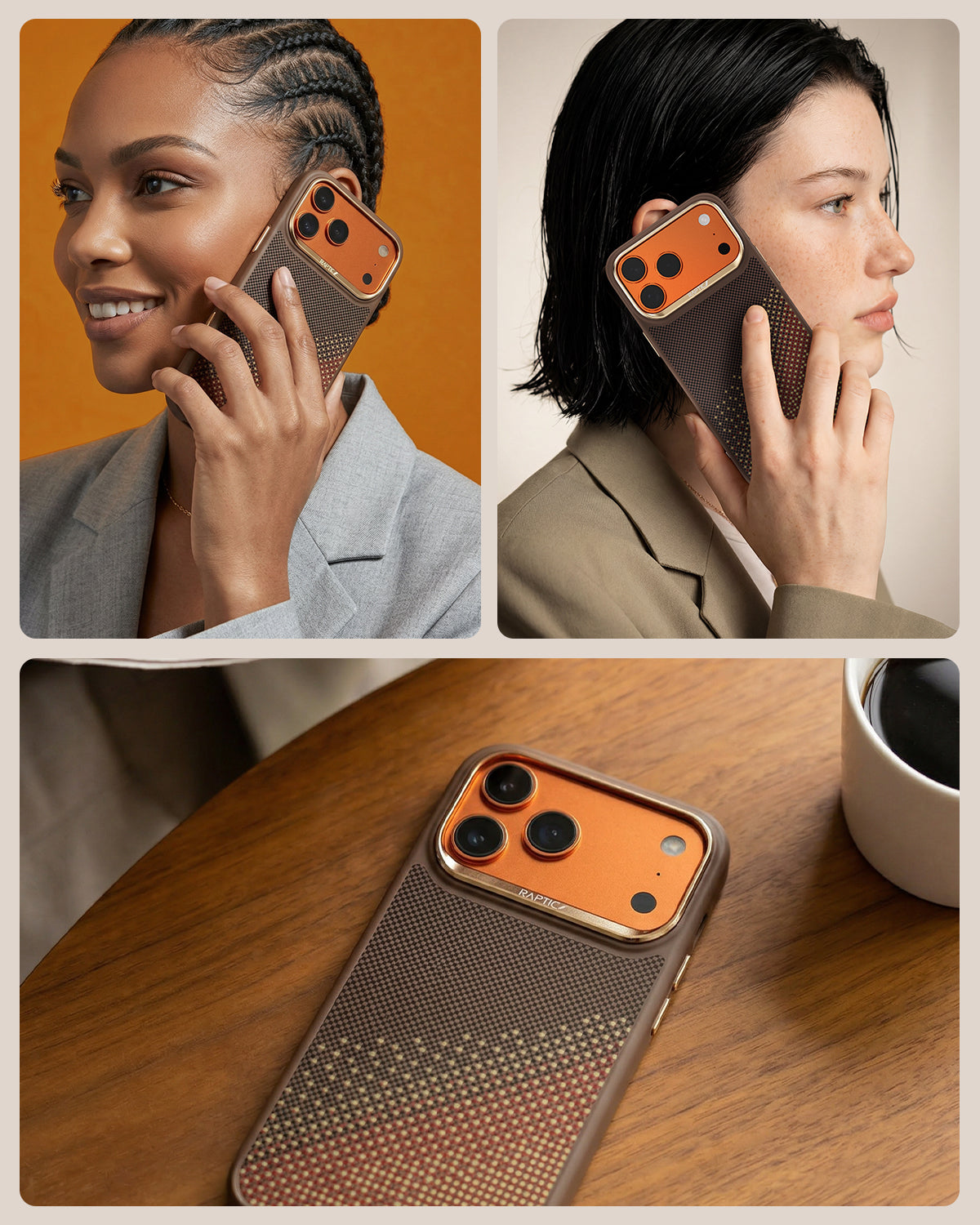 RAPTIC Aramid Dual Case für iPhone 17 Pro / 17 Pro Max- Serenity Amber