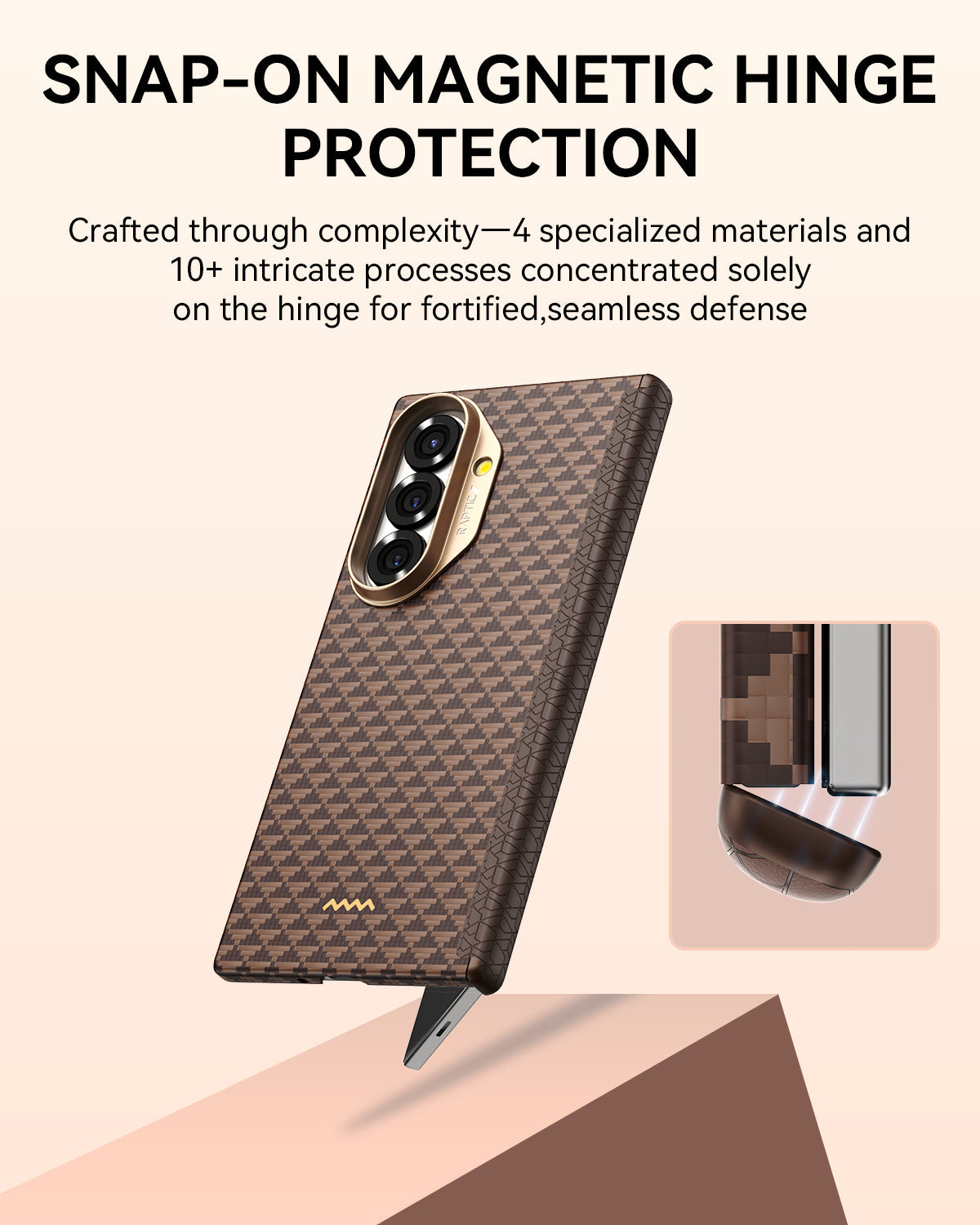 Samsung Galaxy Z Fold 7 Case - Aramid Fiber Skin - Profound- MagSafe Kompatibel - Humble