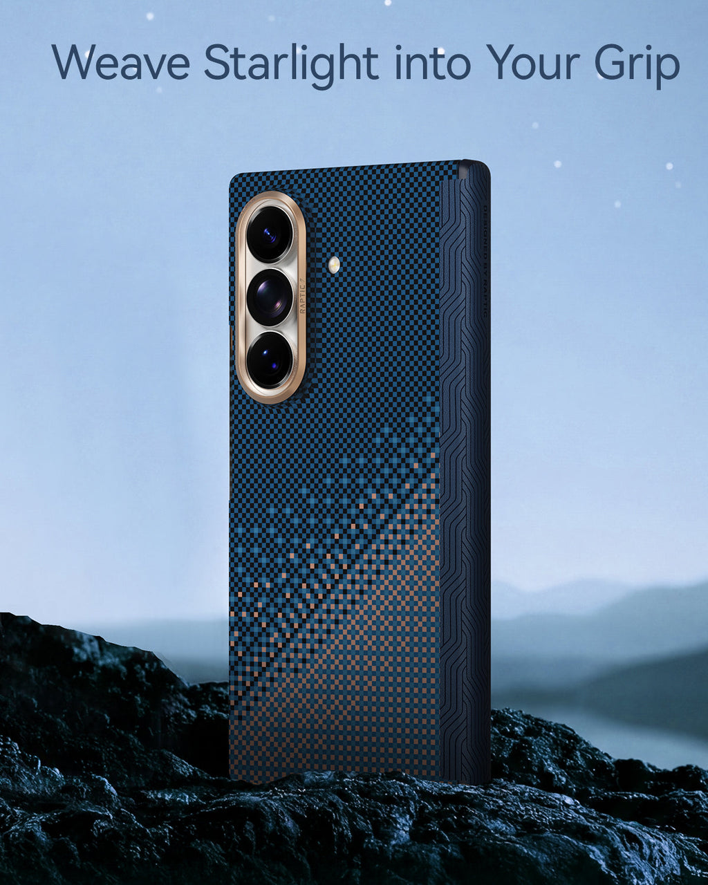 RAPTIC Slim Magnetic Protective Case für Samsung Galaxy Z Fold8/Z Fold8 Ultra Faltbarer Bildschirm mit Aramid Kevlar - Serenity Emerald