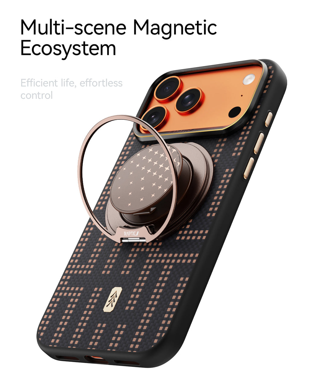 RAPTIC Aramid Dual Magsafe Telefongehäuse für iPhone 17 Pro / 17 Pro Max - Grid Valor
