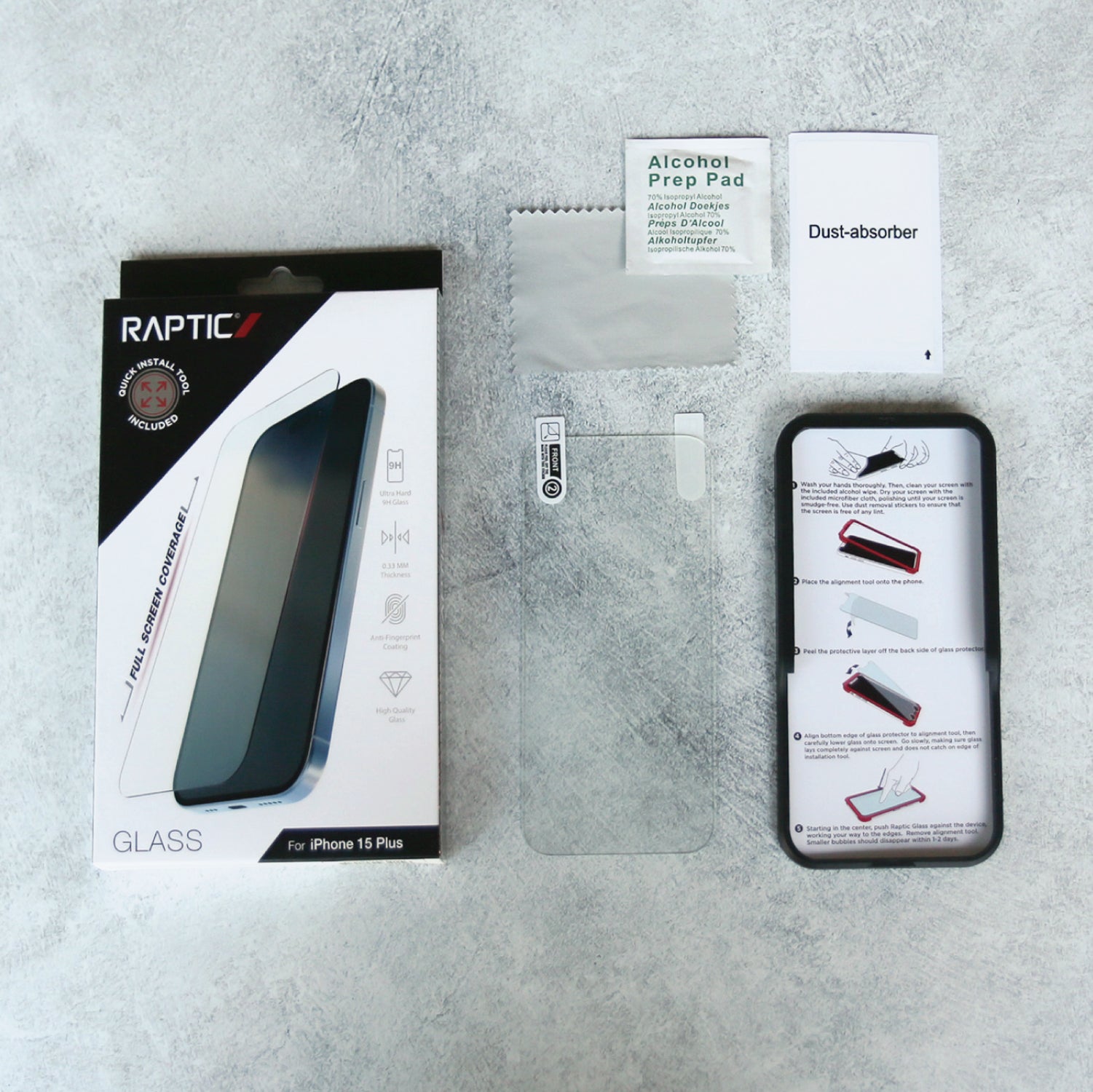 iPhone 15 Plus Raptic Glas Screen Protector